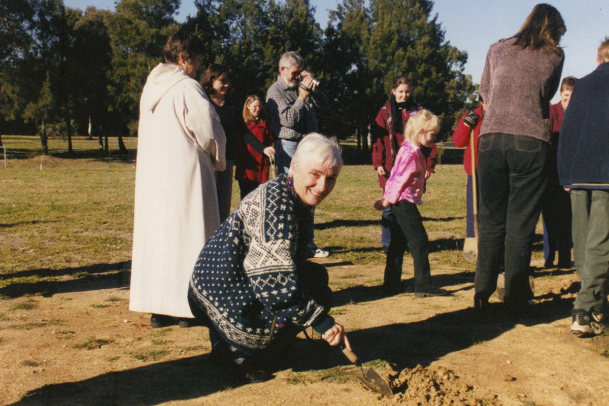 Image of St Barnabas being built, turning of the soil